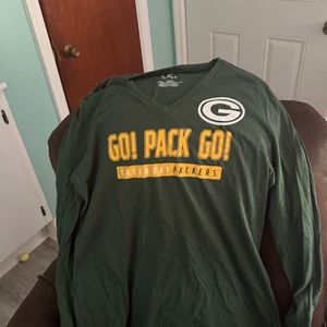 Green Bay packers long sleeve go pack go.